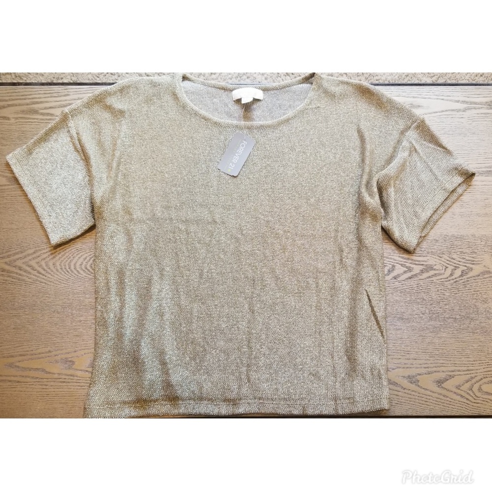 Forever 21 Gold Knit Top